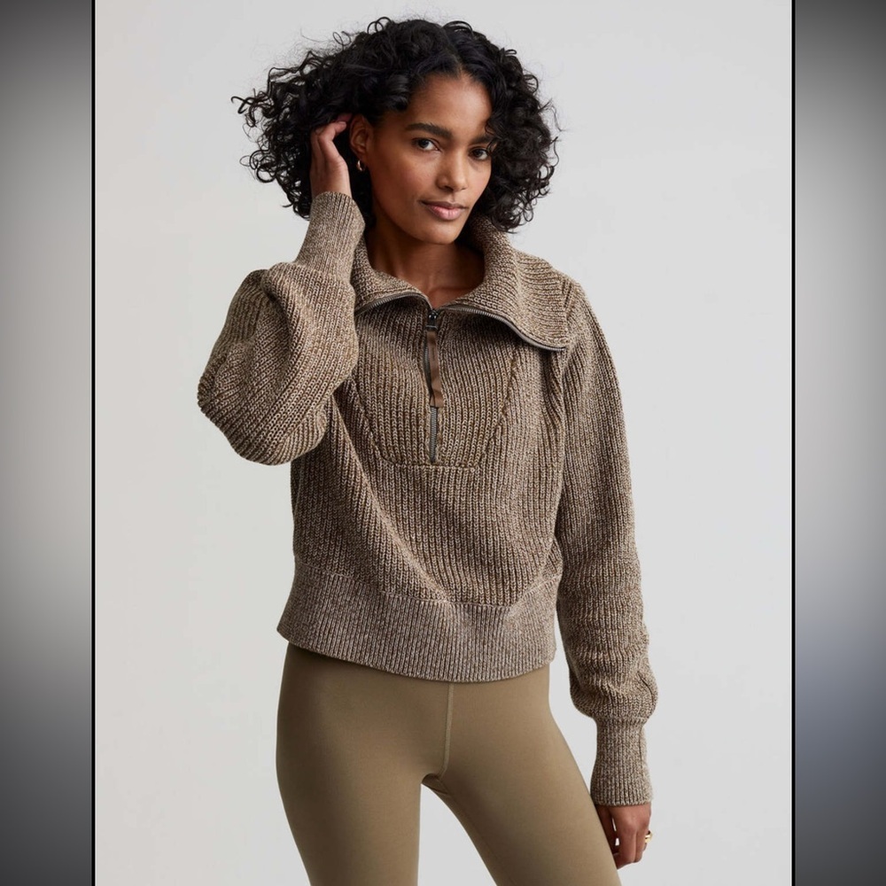 VARLEY Half-Zip Pullover - Dark Olive Speckle